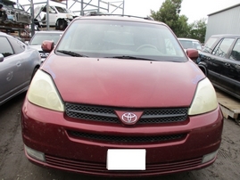 2005 TOYOTA SIENNA XLE BURGUNDY 3.3L AT 4WD Z16538